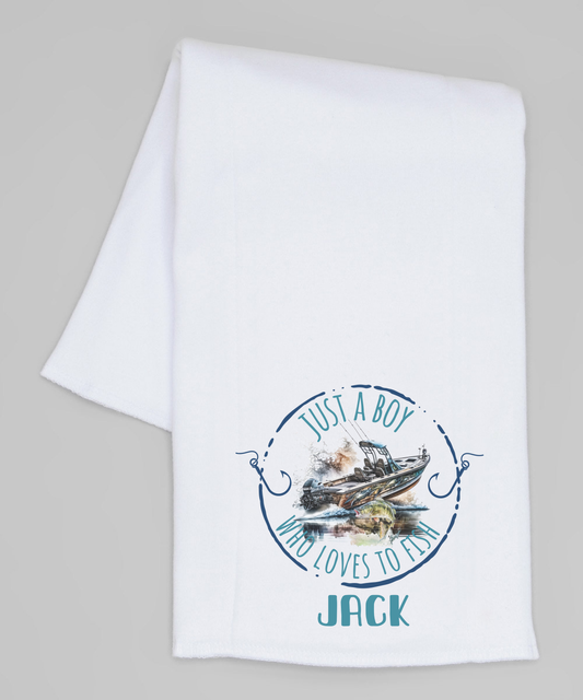 Just a Boy Who Loves to Fish Burp 5 Personalized