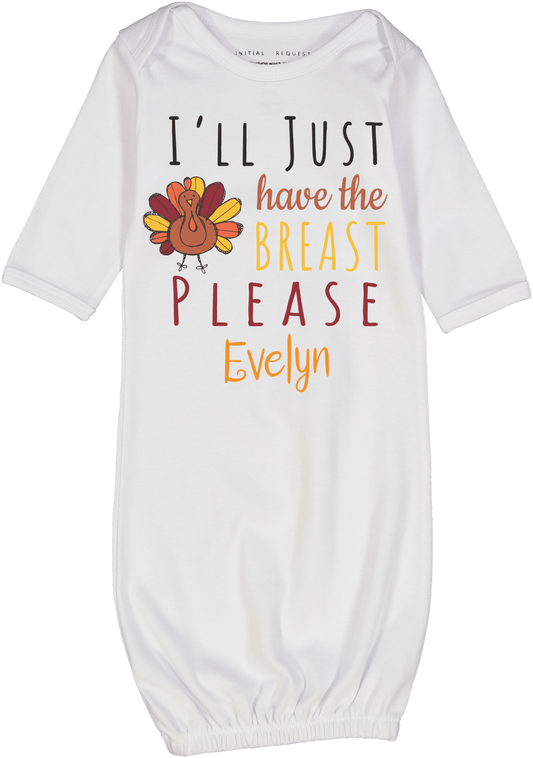 I'll have the Breast Please Personalized Gown 2