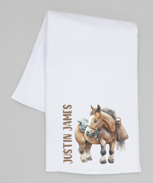 Western Horse Personalized Burp Personalized