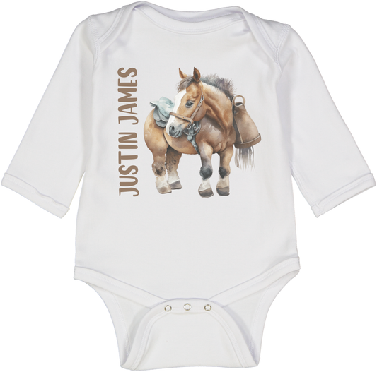 Western Horse Personalized LS Body Personalized
