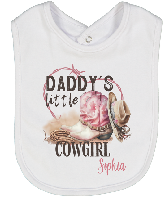 Daddy's Little Cowgirl Bib 3