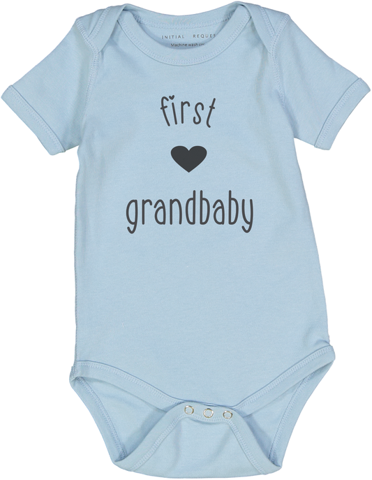 First Grandbaby Heart Blue short sleeve body