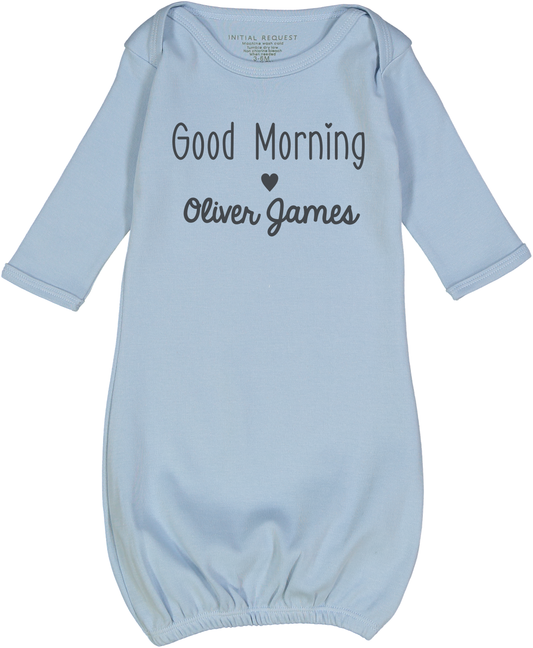 Good Morning Baby Blue Gown Personalized