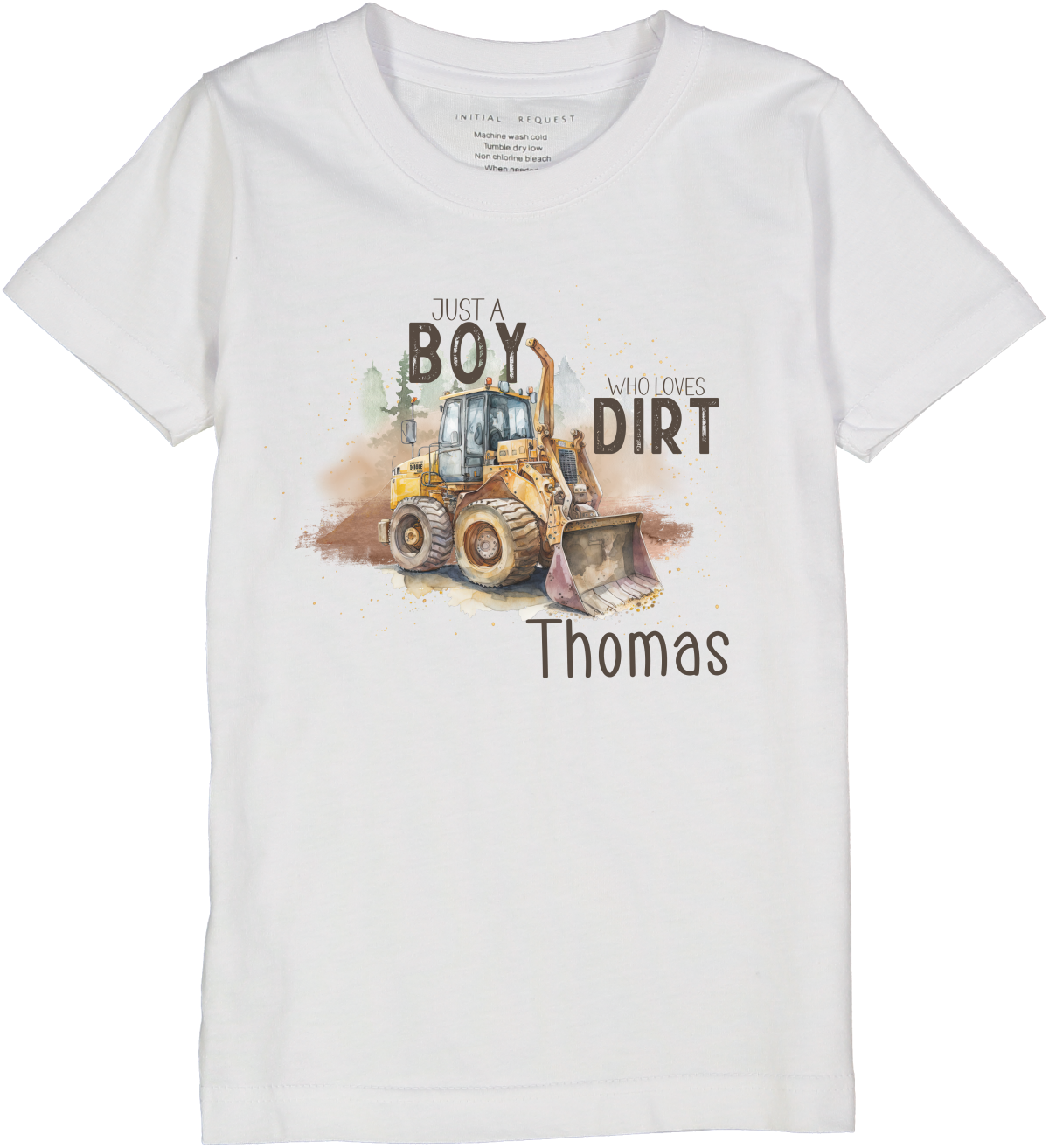 Just a Boy Who Loves Dirt Ss Tee Personalized