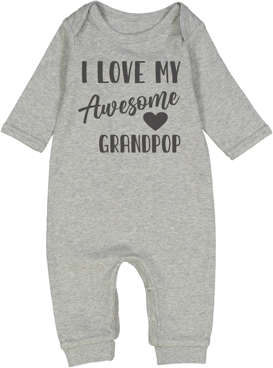 I love my AWESOME Grandparent Gray Romper Personalized