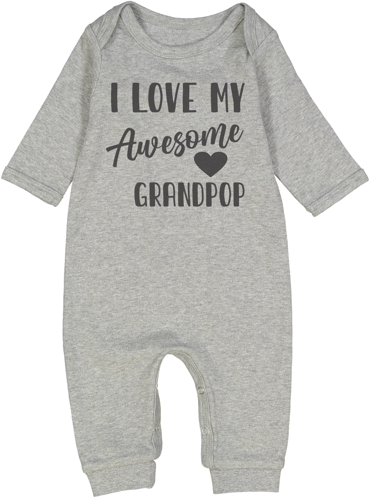 I love my AWESOME Grandparent Gray Romper Personalized