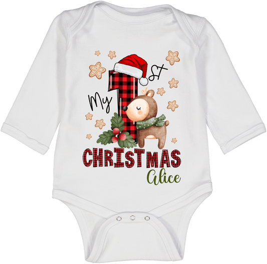 My First Christmas Reindeer Personalized LS Body 1