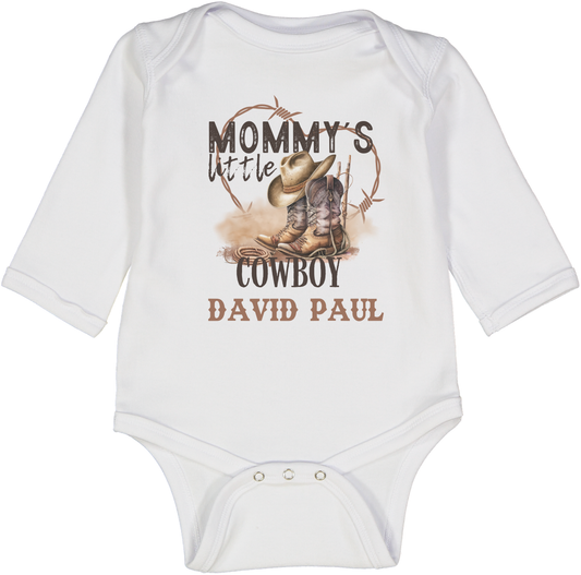 Mommy's Little Cowboy Personalized LS Body 1