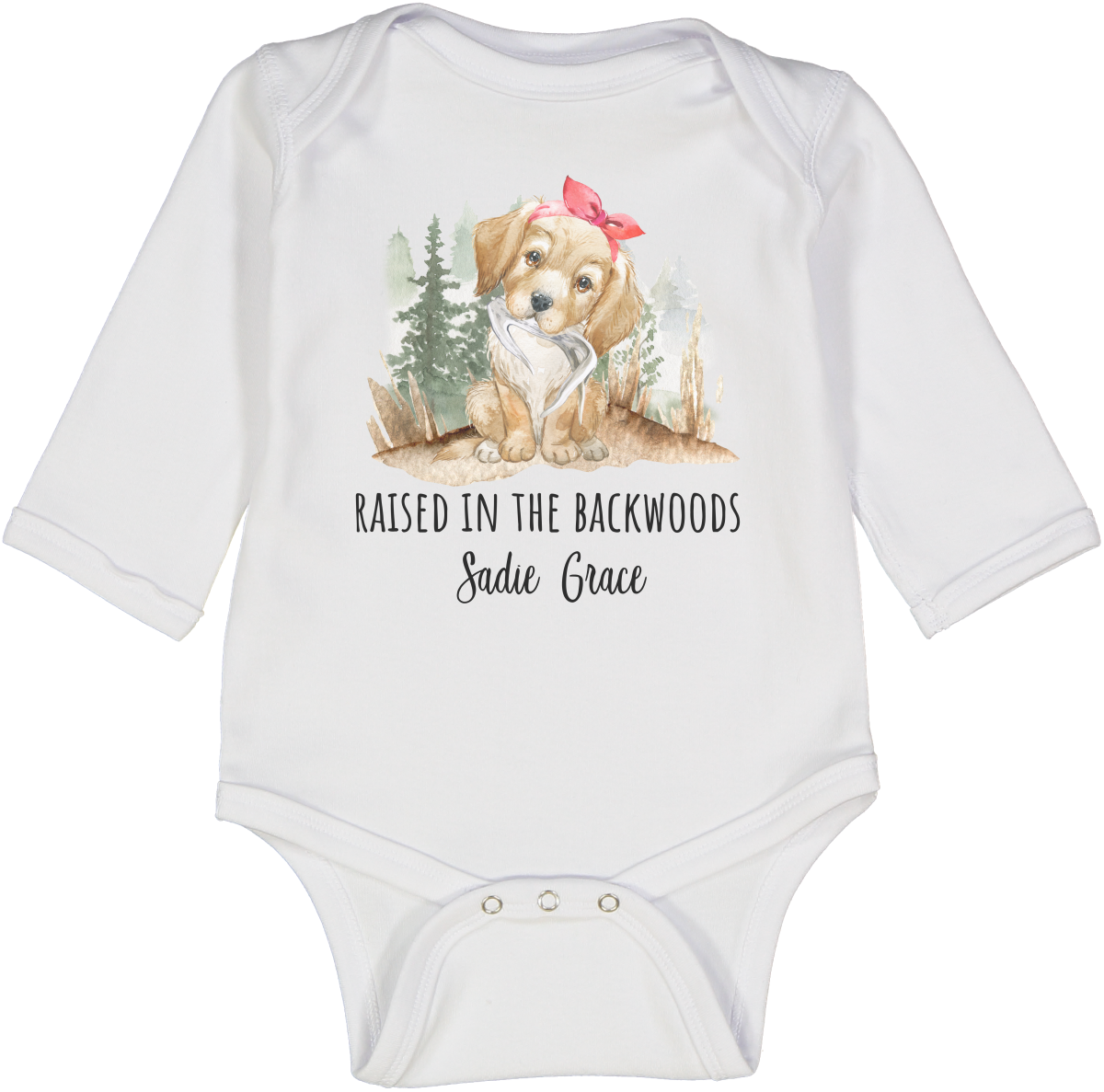 Raised in the Backwoods Personalized LS Body
