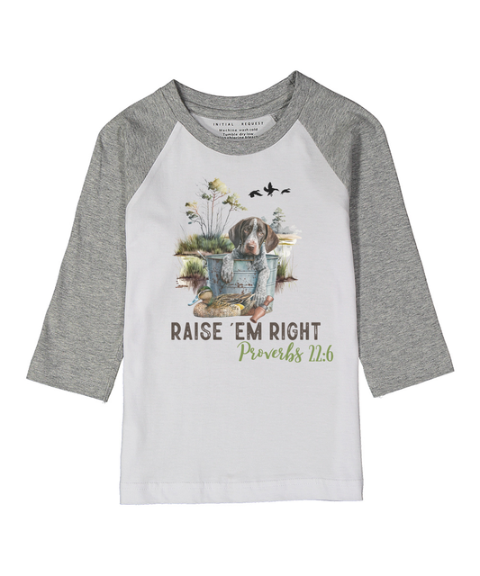 Raise em Right Gray Raglan Tee