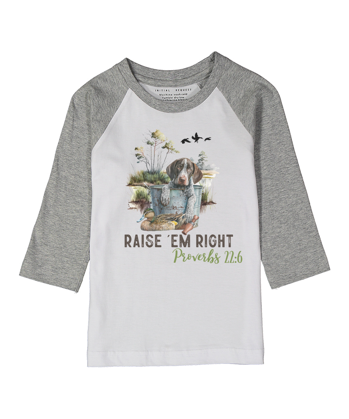 Raise em Right Gray Raglan Tee
