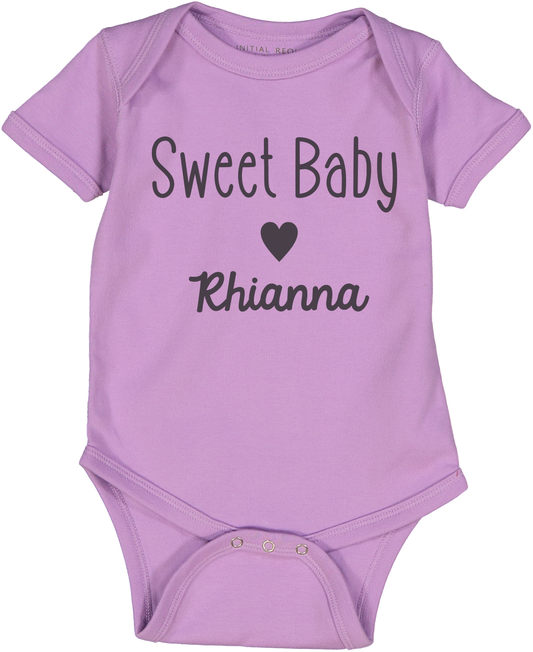 Sweet baby Girl Purple SS Body Personalized