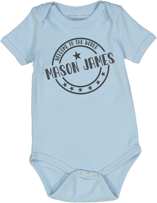 Welcome to the World Boy Blue SS Body Personalized