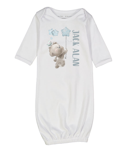 Balloon Stars Baby Boy Personalized Gown