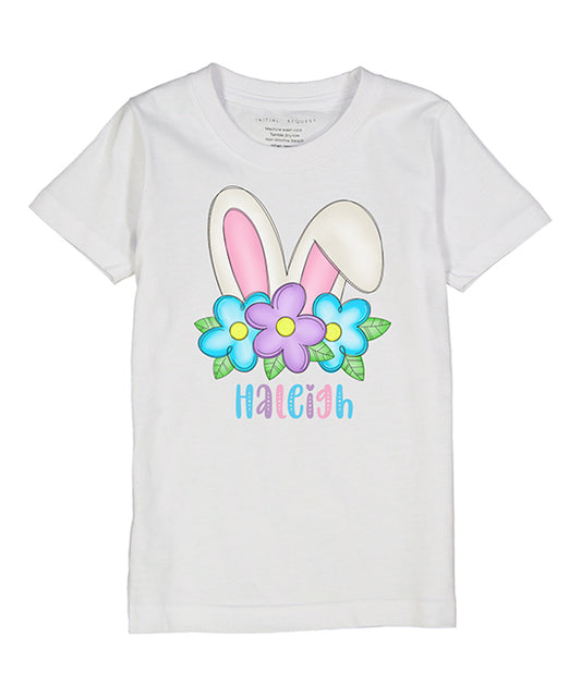 Floral Bunny Ears Personalized