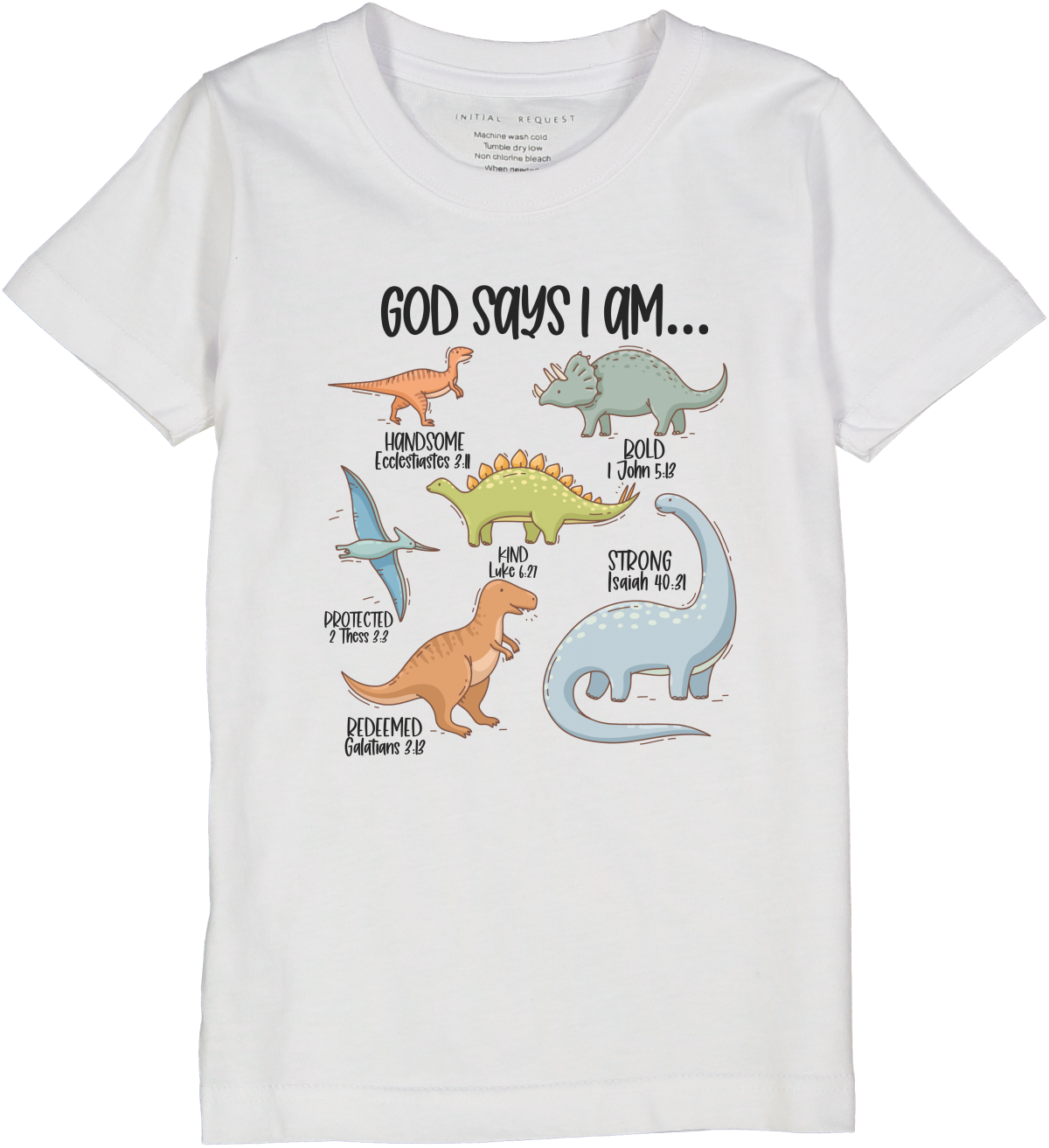 God Says I am Graphic Dinosaurs Long & Short Sleeve Tee