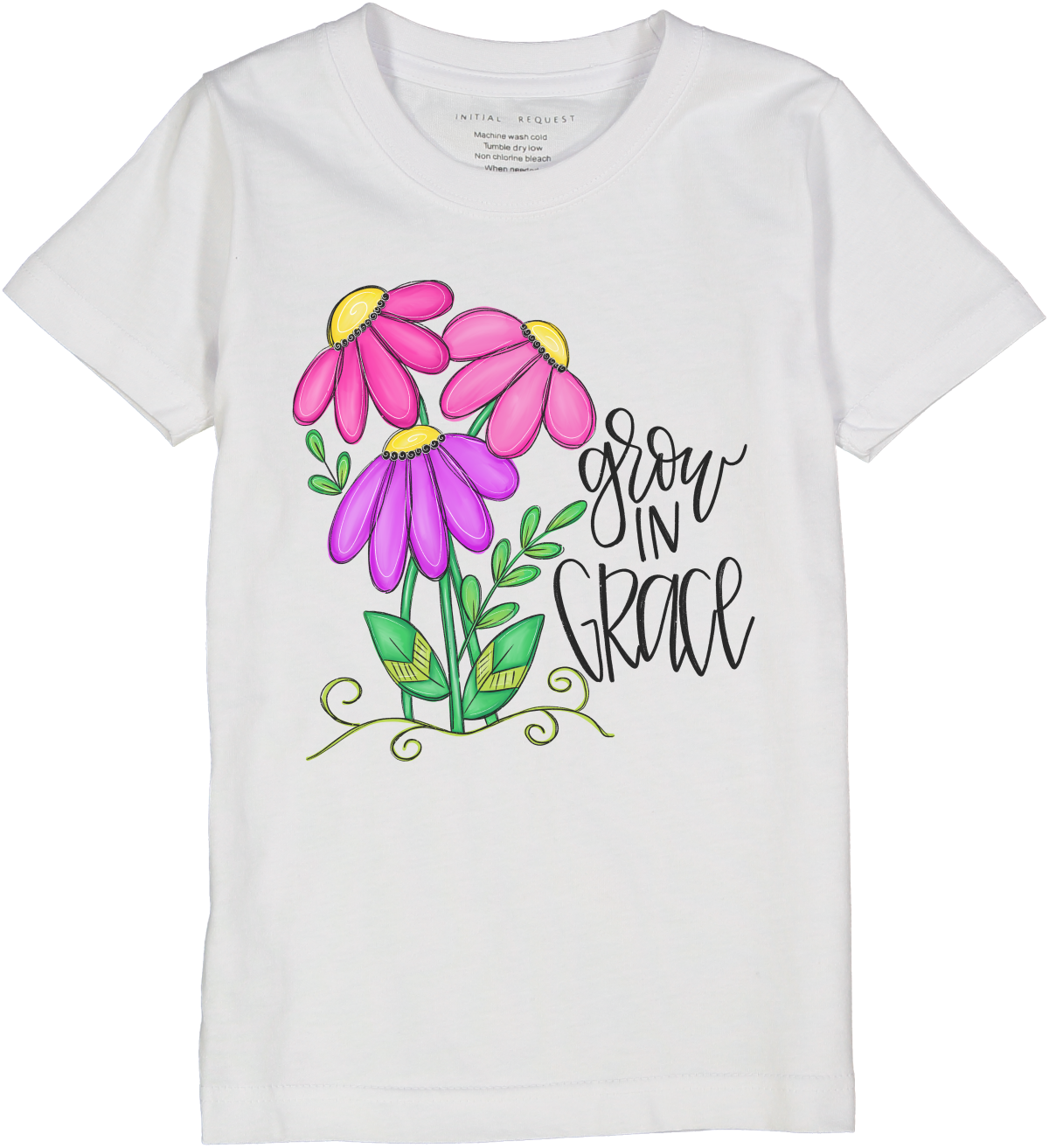 Grow in Grace Floral Short Sleeve Tee