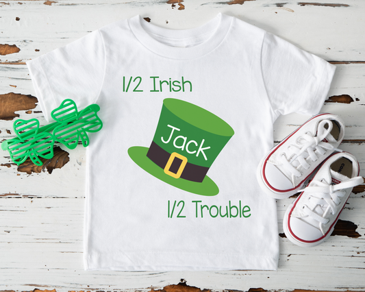 1/2 Irish 1/2 trouble SS Tee for Boys and Girls