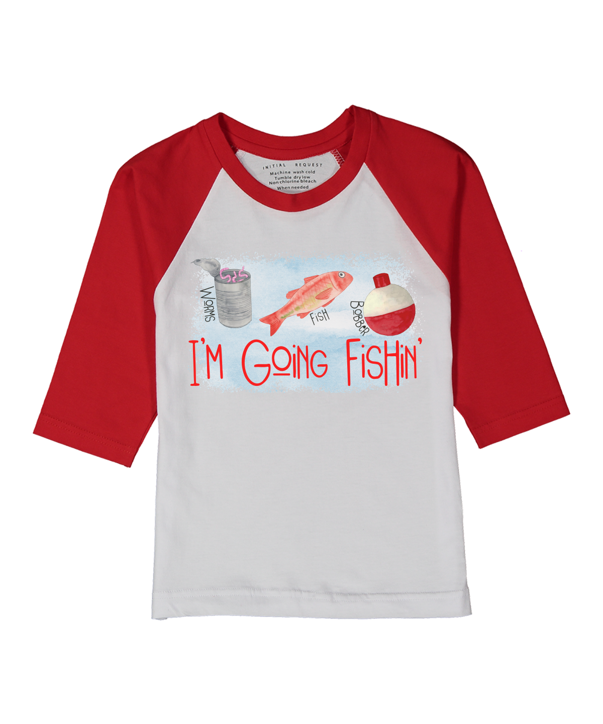 I'm Going Fisihin' Red Raglan Tee