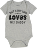 Just a Boy who Loves his Daddy Short Sleeve Blue or Gray Onesie