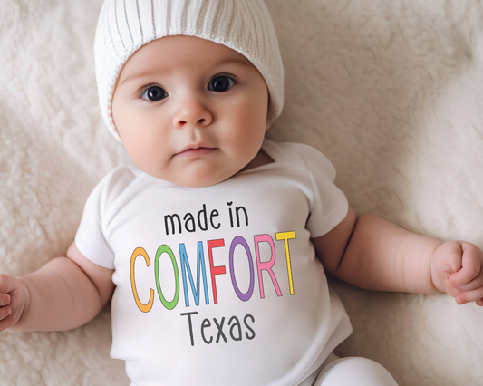 Made in your City & State Short Sleeve Onesie for Boys & Girls