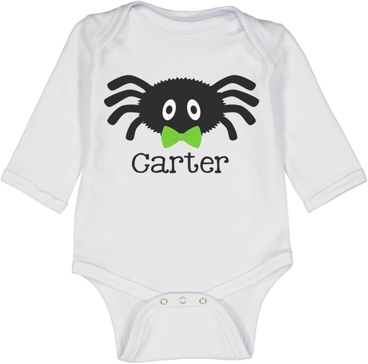 Black Spider Long Sleeve Bodysuit Onesie