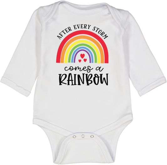 White 'I'm the Rainbow' Long-Sleeve Bodysuit