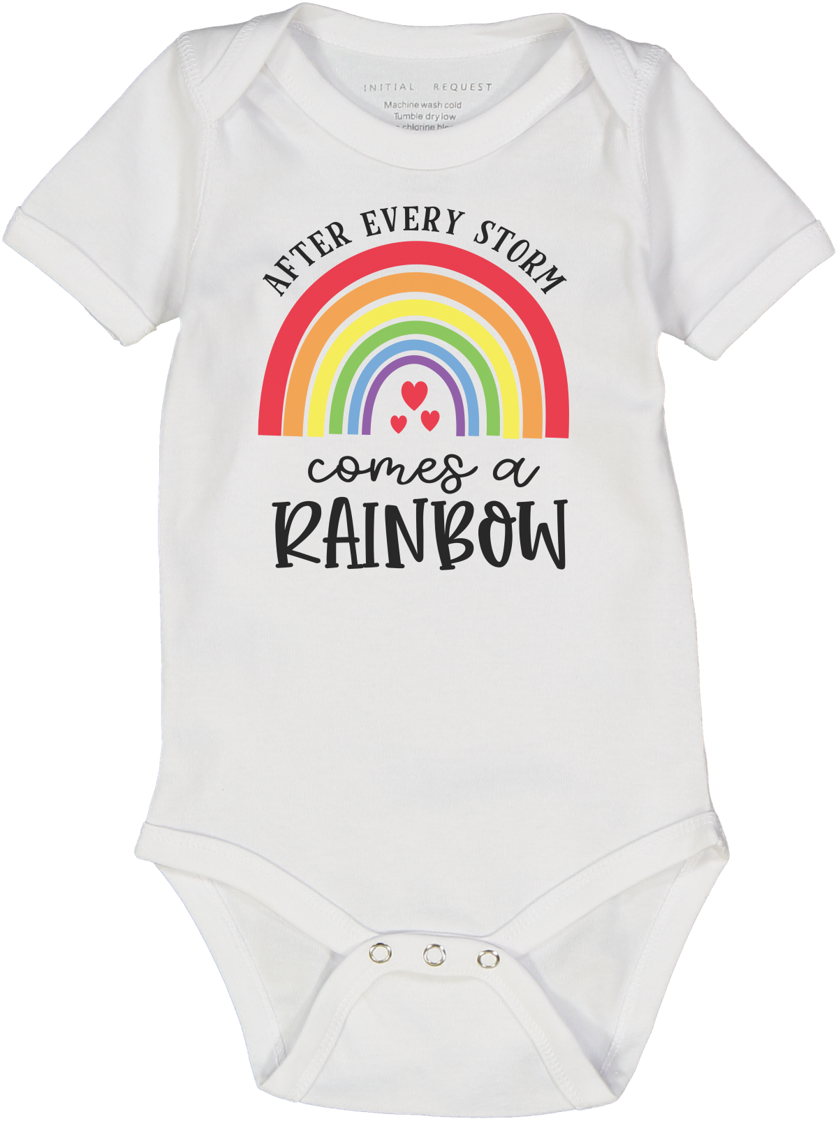 White 'I'm the Rainbow' Short-Sleeve Bodysuit