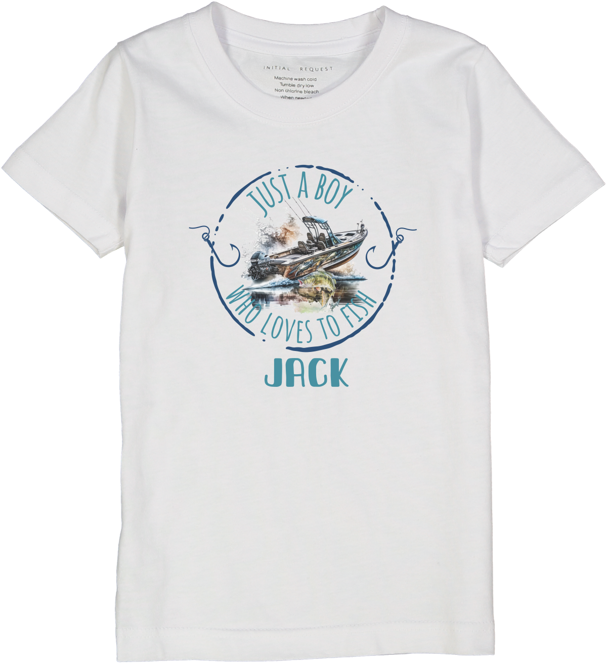 Just a Boy Who Loves to Fish SS Tee 3 Personalized