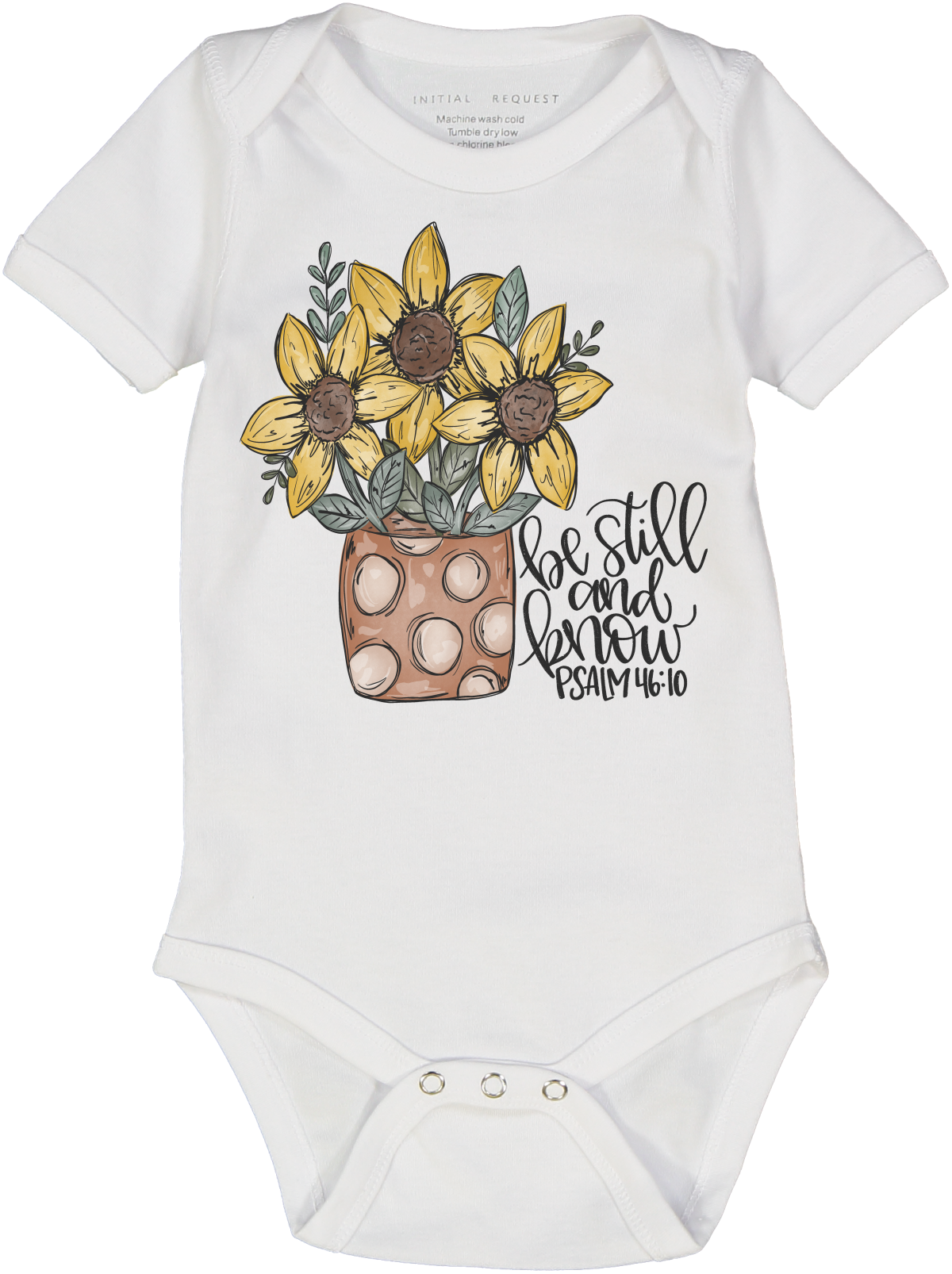 Be Still & Know Sunflower SS Bodysuit Onesie