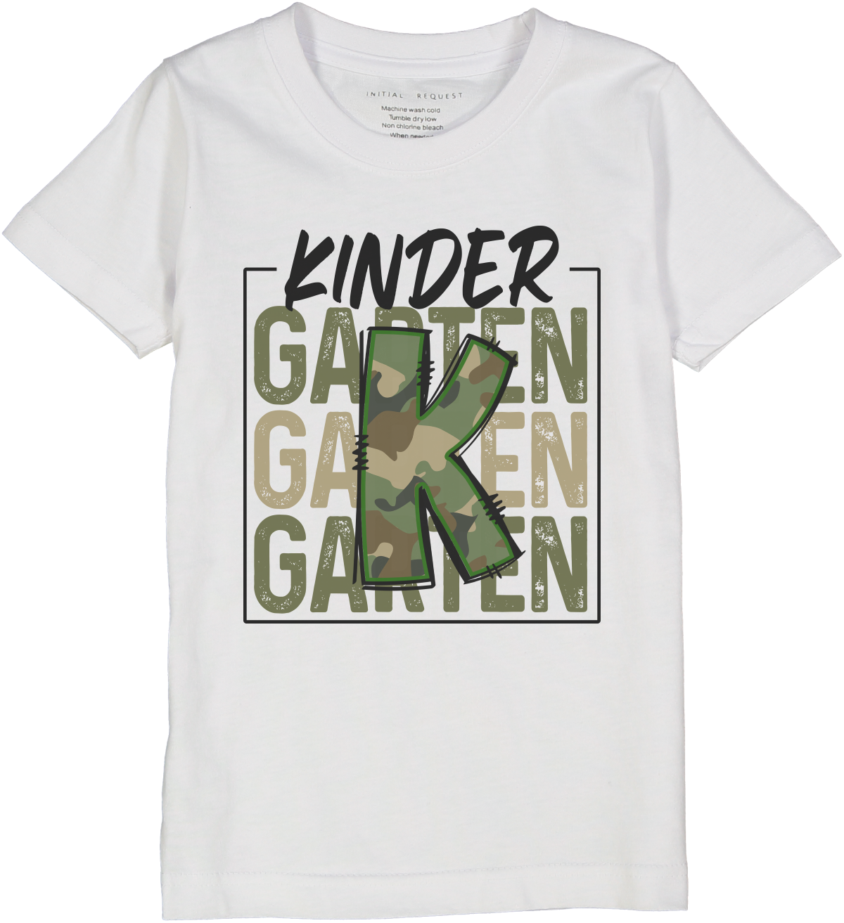 Camo Grade Level Back to School Tee for Boys Short Sleeve Tee