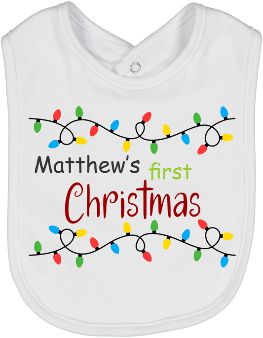 First Christmas Lights Bib 3