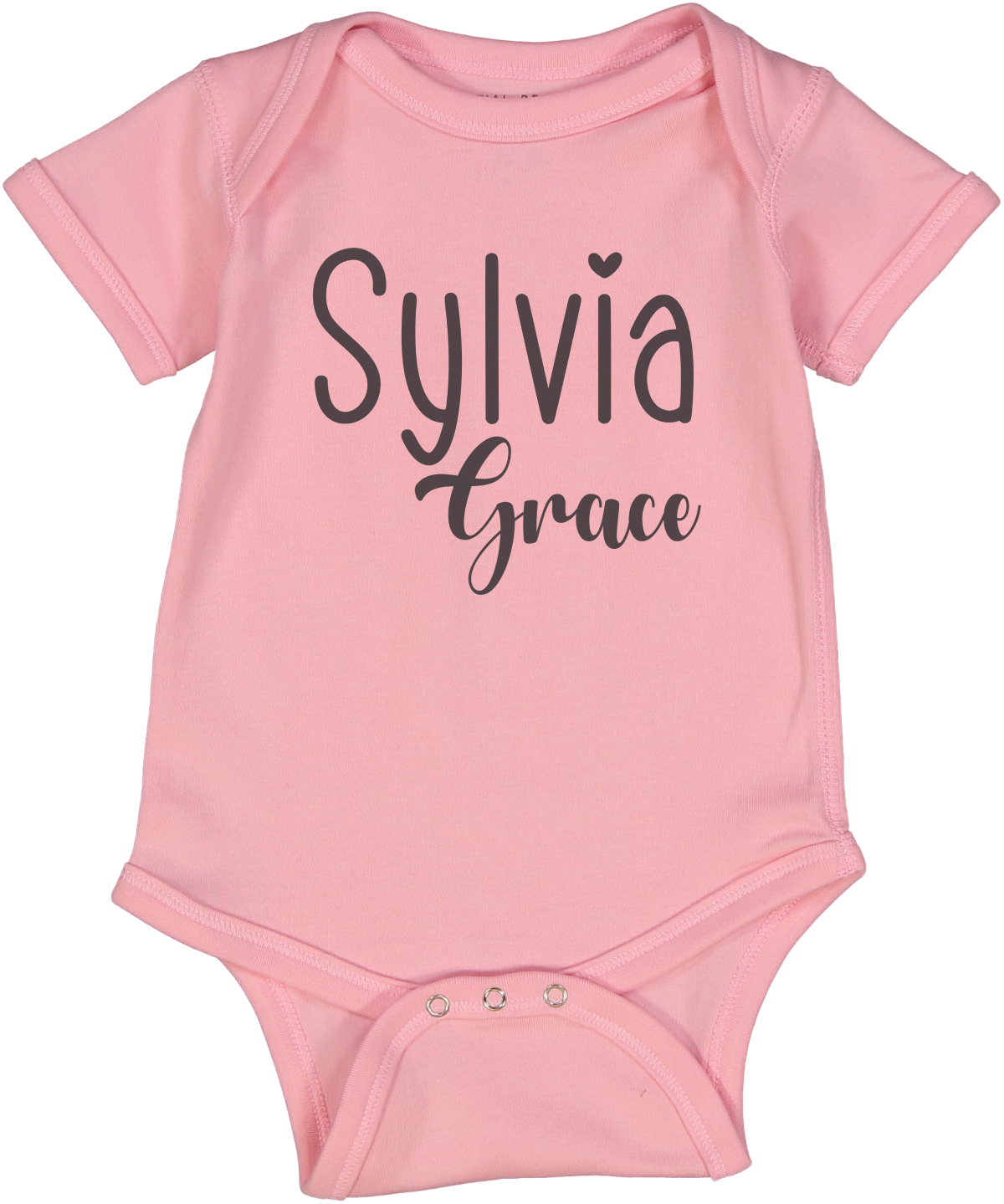 Pink First Middle Names Pink Personalized SS Body