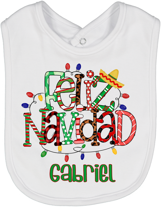 Feliz Navidad Lights Bib 3