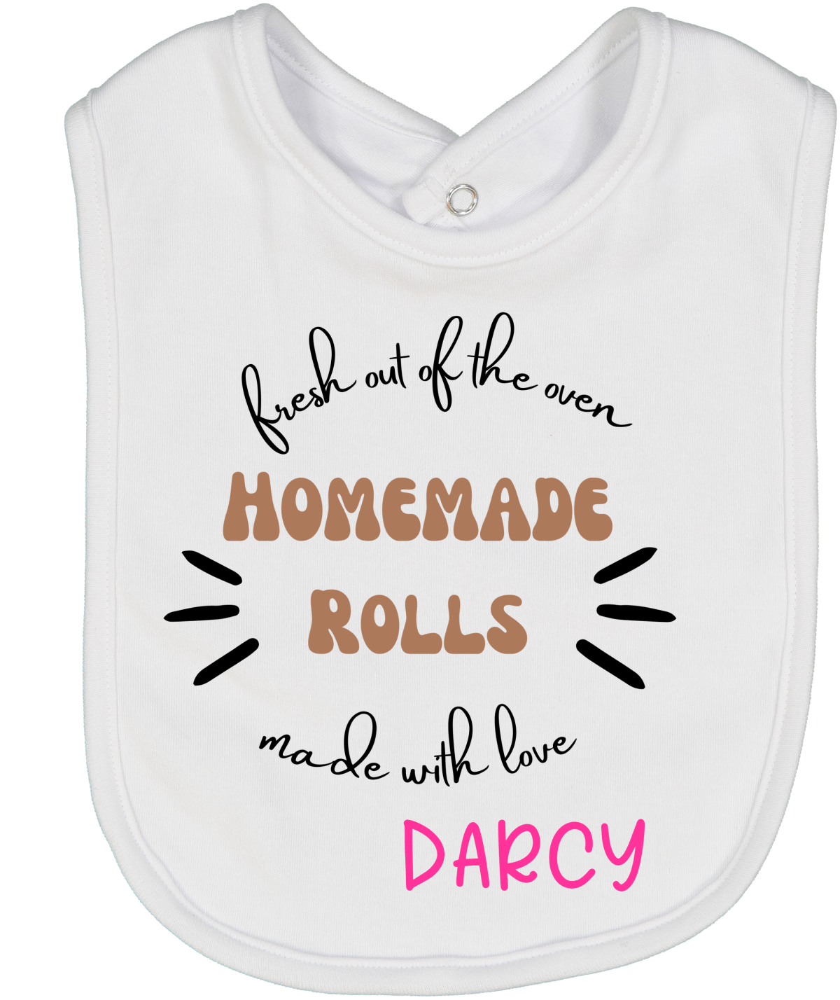 My Rolls are Homemade Girl Bib 3