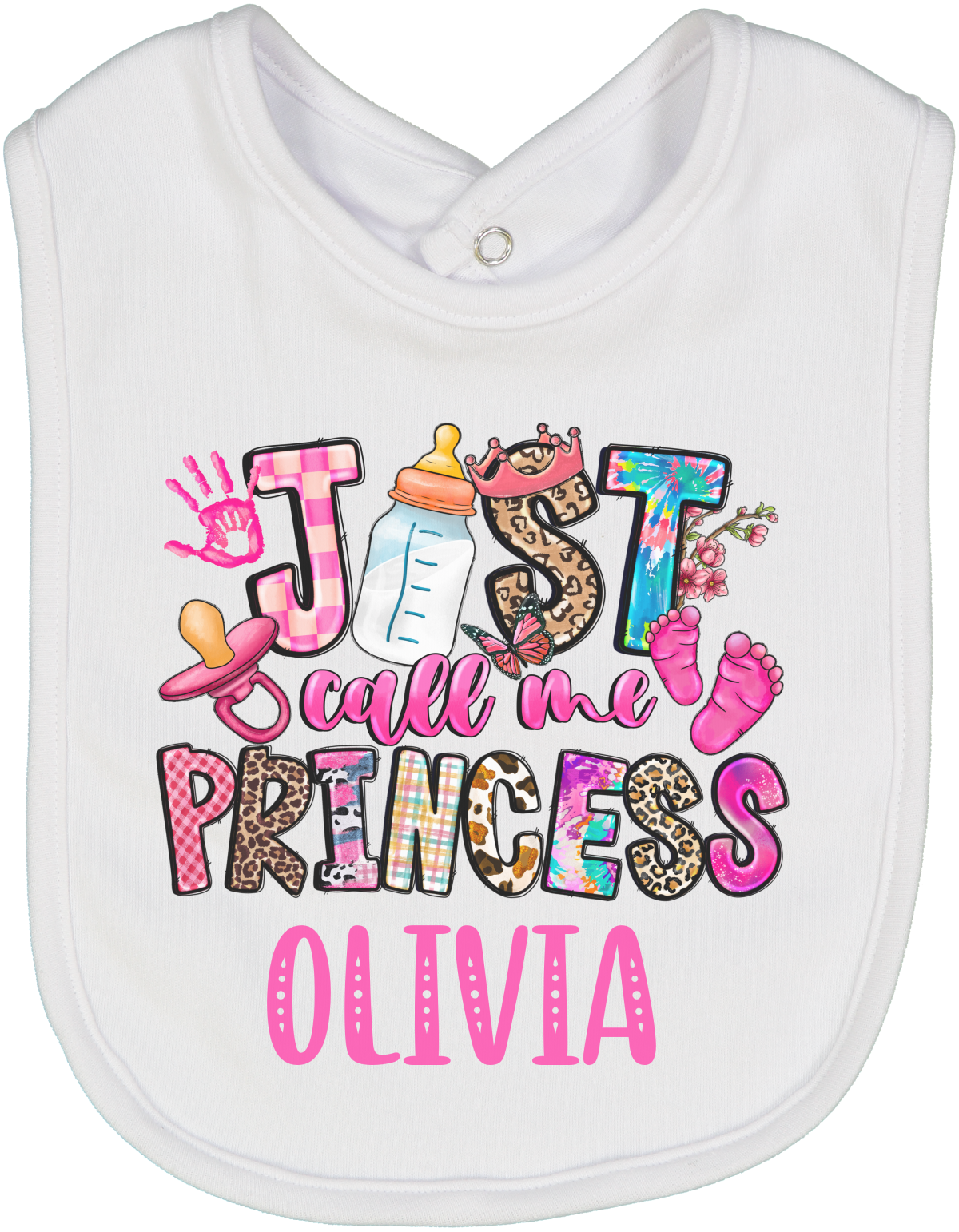 Just Call me Princess Personalized Bib 3