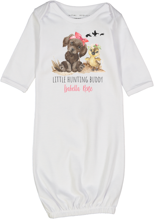 Little Hunting Buddy Girl Personalized Gown 2