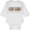 Louisiana Christmas Holiday Lights Long Sleeve Onesie for Baby