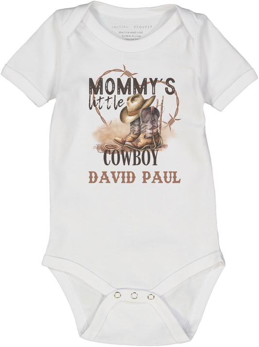 Mommy's Little Cowboy Personalized SS Body