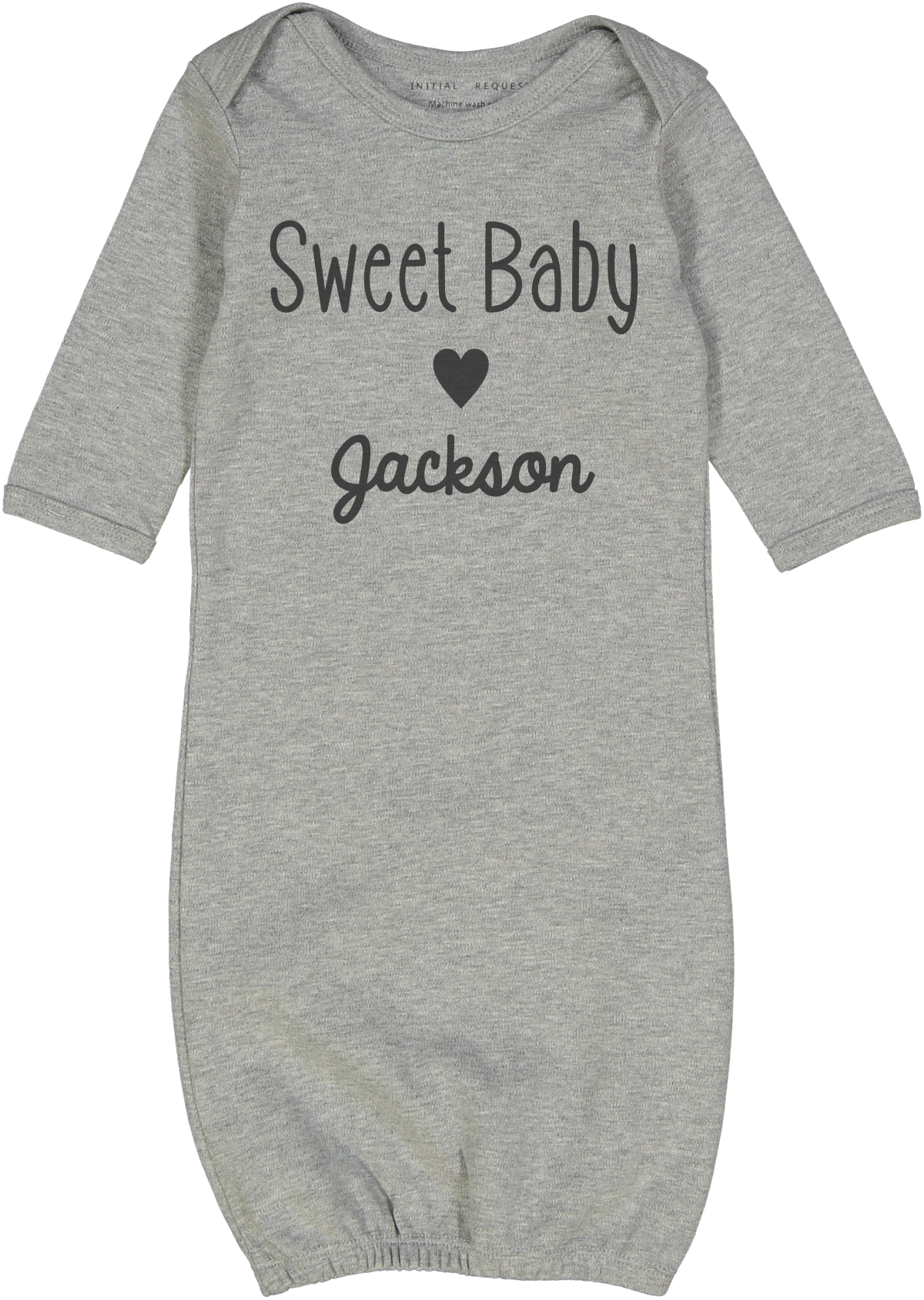 Sweet Baby Boy Gray Gown Personalized Personalized