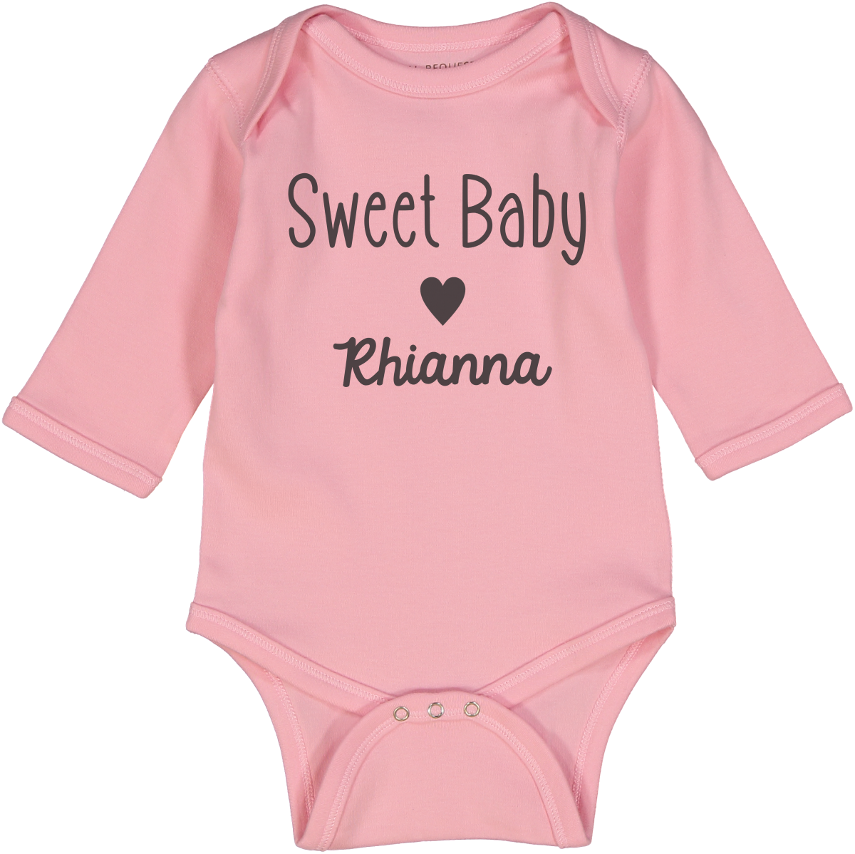 Sweet Baby Girl Pink LS Body Personalized