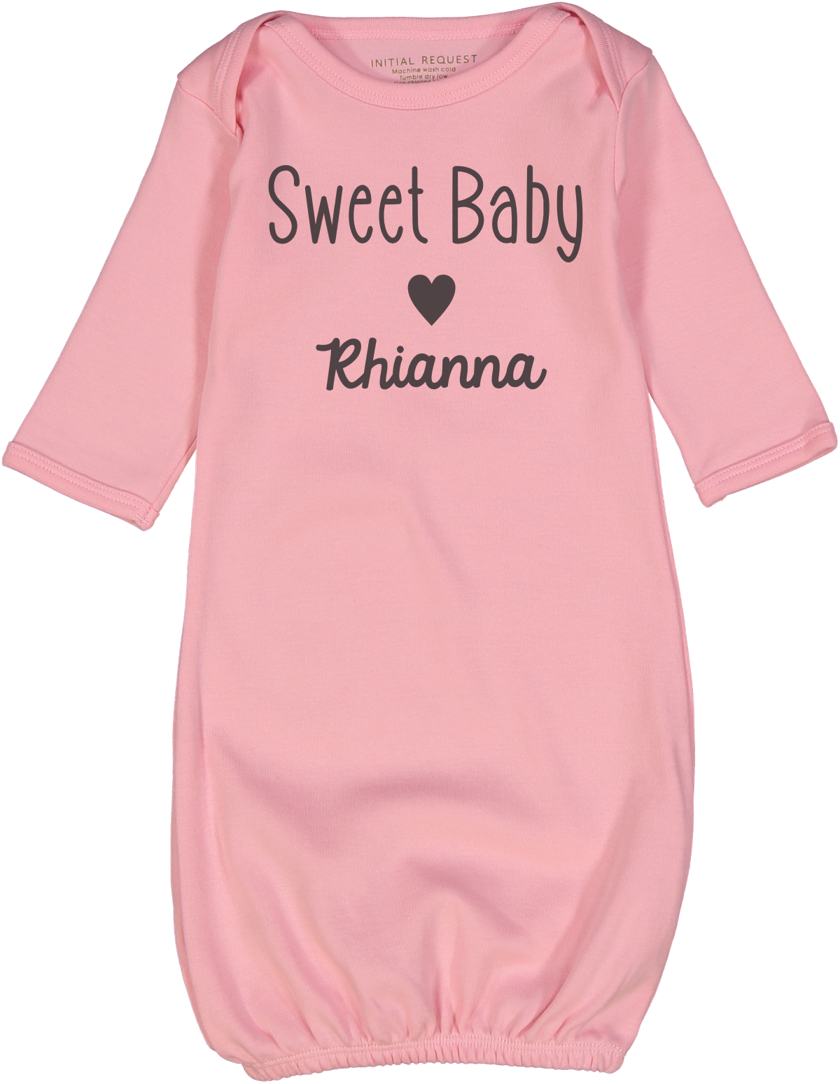 Sweet Baby Girl Pink Gown Personalized