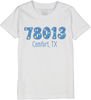 Denim Short Sleeve Zip Code Tee for GIrls