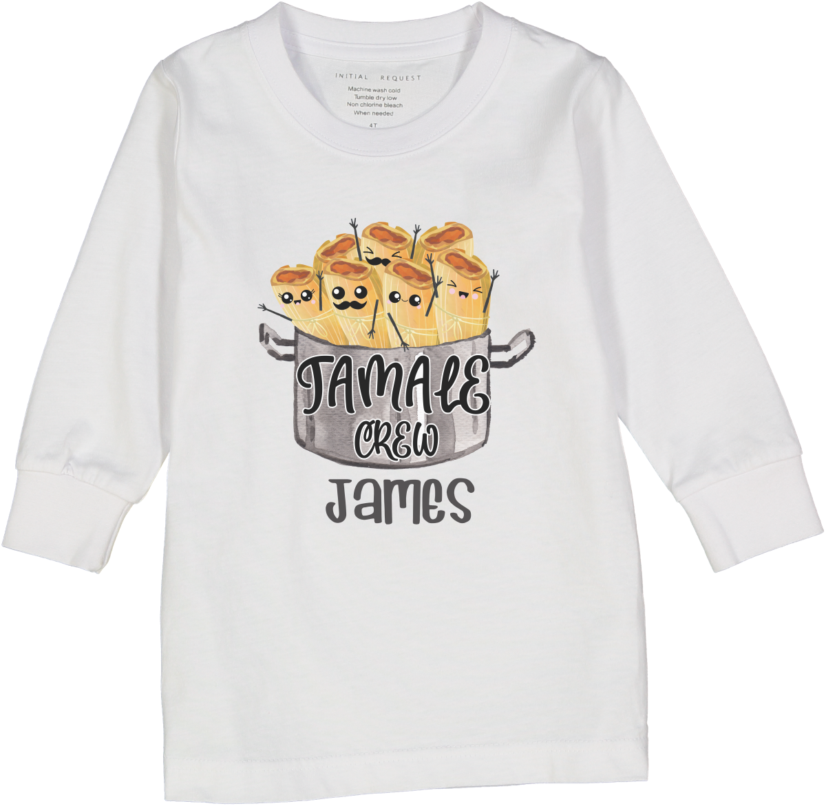 Tamale Crew Personalized Kids LS tee