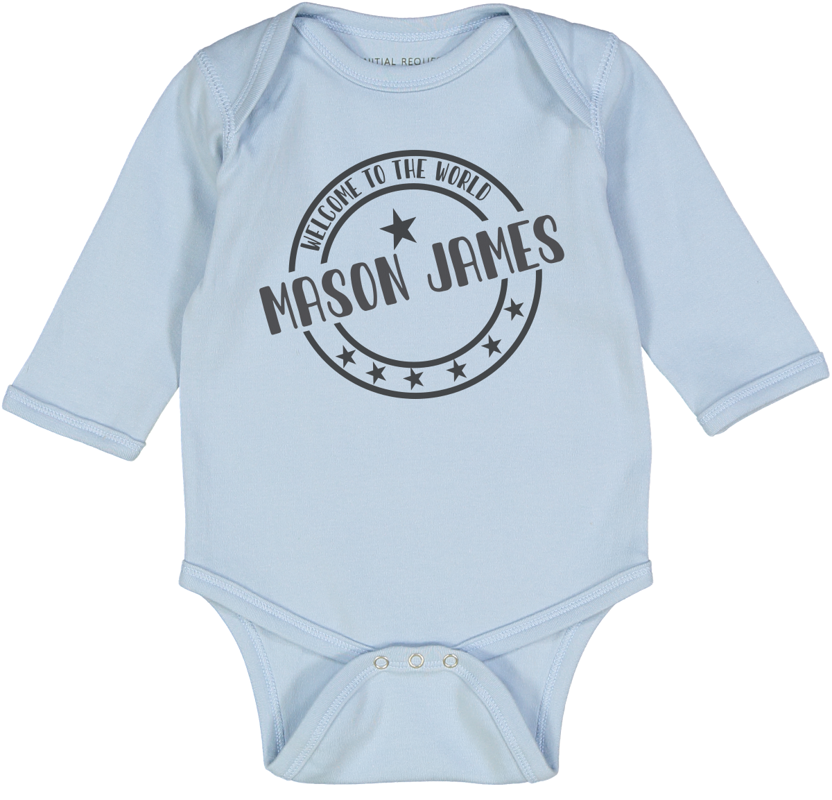 Welcome to the World Boy Blue LS Body Personalized