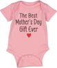 Best Mother's Day Gift Ever Short Sleeve Onesie in Pink, Gray or Blue