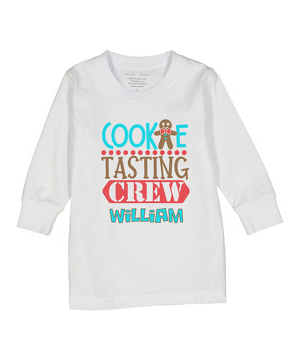 Cookie Tasting Crew Long Sleeve Personalized Tee