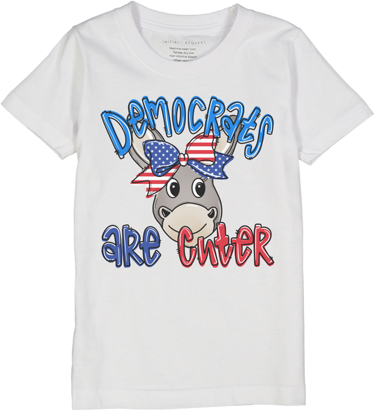 Democrats are Cuter Girls Short Sleeve Tee Biden