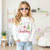 Just a Girl who Loves Christmas Long Sleeve Tee Holiday for Girls