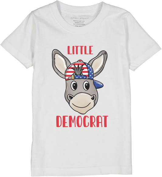 Little Democrat Biden Election 2024 Short Sleeve Tee for Kids